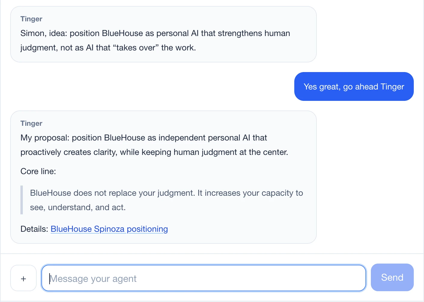 BlueHouse platform interface